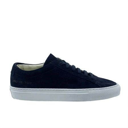 Common Projects Women s Suede Achilles Low Sneaker Navy Blue