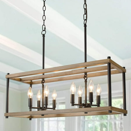 JSTCL Farmhouse Chandelier for Dining Rooms8-Light Kitchen Island LightingRectangular Chandelier 26 in LengthBrown
JSTCL Farmhouse Chandelier for Dining Rooms8-Light Kitchen Island LightingRectangular Chandelier 26 in LengthBrown