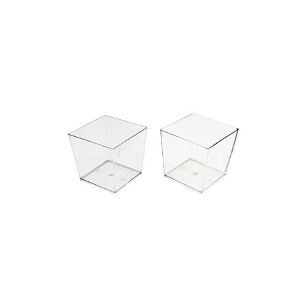 KYTVOLON Clear Plastic Mini Square Mousse Dessert Cups 40 Ct - 3.6 oz