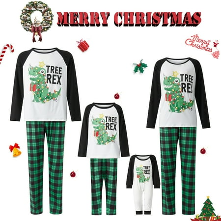 Christmas Family Matching Pajamas Sets Dinosaur Print Tops Plaid Pants Xmas Holiday Sleepwear Loungewear Jammies Pjs Outfit
Christmas Family Matching Pajamas Sets Dinosaur Print Tops Plaid Pants Xmas Holiday Sleepwear Loungewear Jammies Pjs Outfit