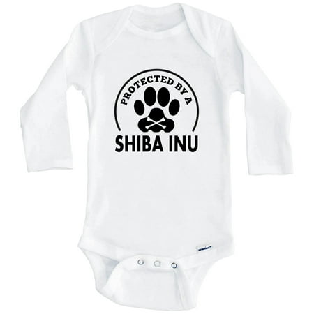 Protected By A Shiba Inu Funny One Piece Baby Bodysuit (Long Sleeve) 6-9 Months White
Protected By A Shiba Inu Funny One Piece Baby Bodysuit (Long Sleeve) 6-9 Months White
