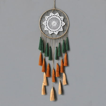 Ameiqe Hand-Woven Dream Catcher Pendant Romantic Boho Tassel Hanging Ornament for Home Bedroom Living Room Decoration(Brown Green)
Ameiqe Hand-Woven Dream Catcher Pendant Romantic Boho Tassel Hanging Ornament for Home Bedroom Living Room Decoration(Brown Green)