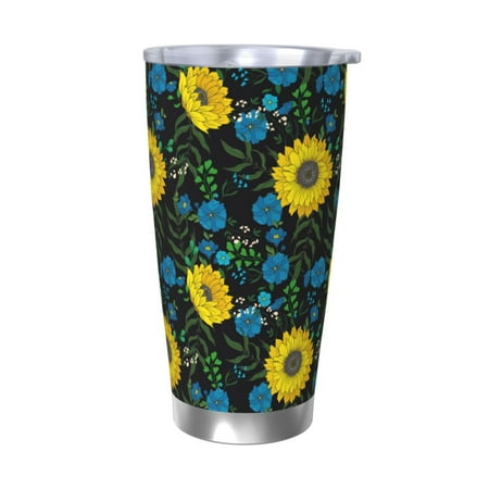 Susaid Sunflowers And Blue Flower Print 20oz Car Cup Insulated Coffee Cup Fully Spill Proof Travel Coffee Mug Stainless Steel Tumbler for Work Home Outdoor Car-Without Straw
Susaid Sunflowers And Blue Flower Print 20oz Car Cup Insulated Coffee Cup Fully Spill Proof Travel Coffee Mug Stainless Steel Tumbler for Work Home Outdoor Car-Without Straw