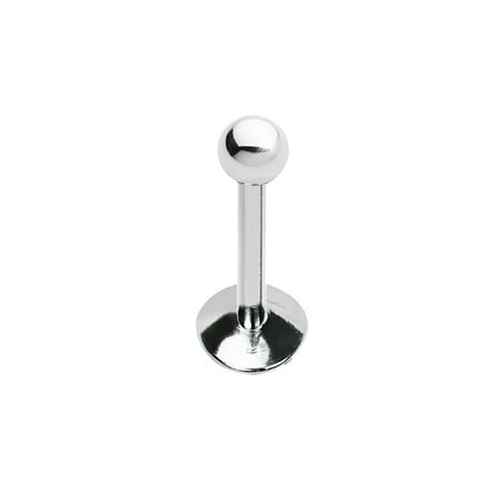 Lex & Lu Steel Labret Tragus Lip Monroe Piercing w/Steel Ball 16&14 Gauge