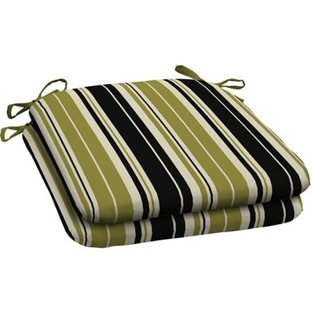 Better Homes and Gardens Outdoor Wrought Iron Seat Pad, Set of 2, Simple Stripe