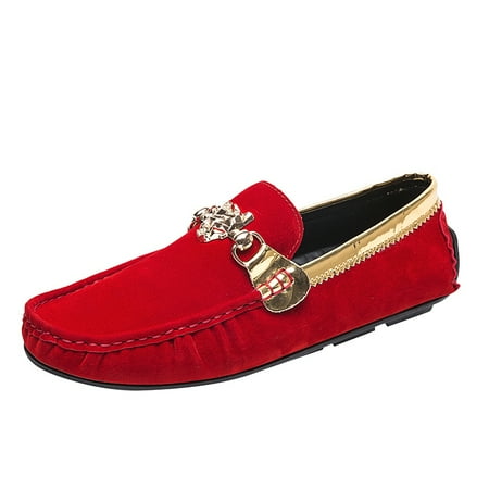 Men‘s Fashion Non-Slip Bit Loafers With Tiger Head Decor Christmas Gift New Year Gift