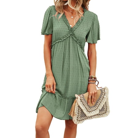 ALASELEGANTES Women s Casual Maternity Dress Short Sleeve Swiss Dots Pregnancy Dress
ALASELEGANTES Women s Casual Maternity Dress Short Sleeve Swiss Dots Pregnancy Dress