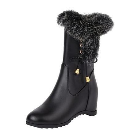 Mackneog Ladies Solid Plush Side Zipper Inside High Wedge Heel Short Cotton Boots Gift on Clearance
Mackneog Ladies Solid Plush Side Zipper Inside High Wedge Heel Short Cotton Boots Gift on Clearance