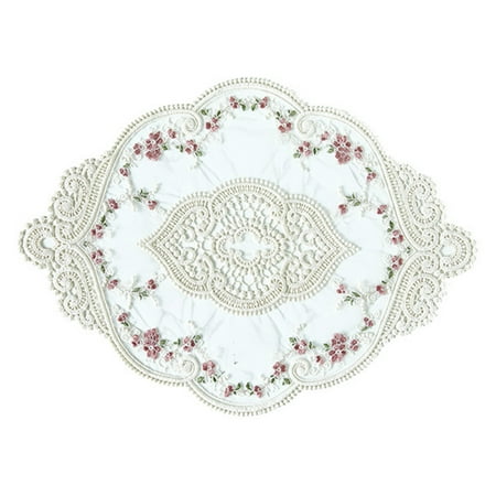 HOMEMAXS 1Pc Lace Embroidered Hollow-out Placemat Creative Place Mat Table Decor