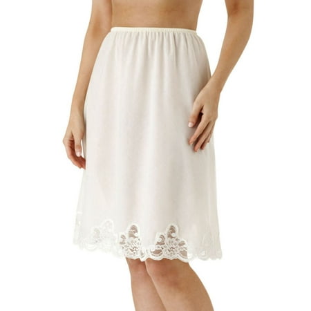 Women s Shadowline 4537 Cotton Batiste 23 Inch Half Slip (Ivory M)