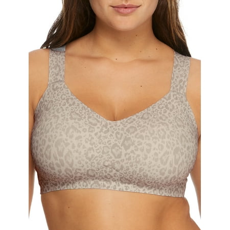 Women s Bali DF3499 Comfort Revolution Easylite Racerback Bra (Leo Print Grey M)