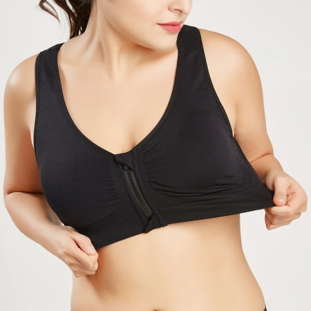 Women s Front Zipper Sports Breathable Wirefree Bra Padded Push Up Sports Top Fitness Gym Yoga Workout Bra Sports Bra Tops Black 3XL
Women s Front Zipper Sports Breathable Wirefree Bra Padded Push Up Sports Top Fitness Gym Yoga Workout Bra Sports Bra Tops Black 3XL