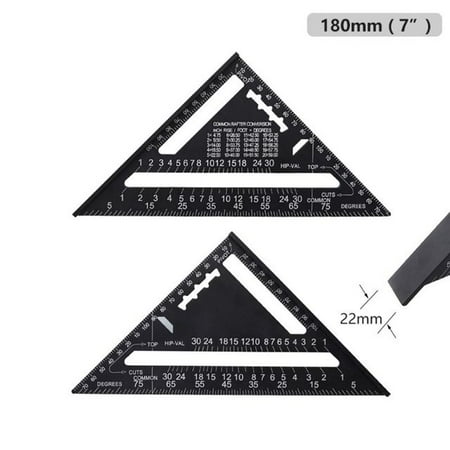 Yozhu 7 Inch Aluminium Alloy Triangular Measuring Ruler Woodworking Carpenter Square Angle Protractor
Yozhu 7 Inch Aluminium Alloy Triangular Measuring Ruler Woodworking Carpenter Square Angle Protractor