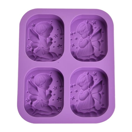 4 Cavities Boy Girl Angel Soap Silicone Mold Chocolate Fondant Cake Mould DIY Crafts Decoration Baking Tool
4 Cavities Boy Girl Angel Soap Silicone Mold Chocolate Fondant Cake Mould DIY Crafts Decoration Baking Tool