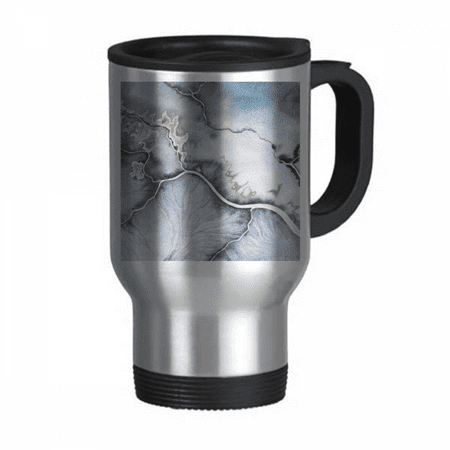 Ink Shading Watercolor Travel Mug Flip Lid Stainless Steel Cup Car Tumbler Thermos