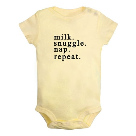 Milk Snuggle Nap Repeat Funny Rompers For Babies Newborn Baby Unisex Bodysuits Infant Jumpsuits Toddler 0-24 Months Kids One-Piece Oufits (Yellow 0-6 Months)
Milk Snuggle Nap Repeat Funny Rompers For Babies Newborn Baby Unisex Bodysuits Infant Jumpsuits Toddler 0-24 Months Kids One-Piece Oufits (Yellow 0-6 Months)