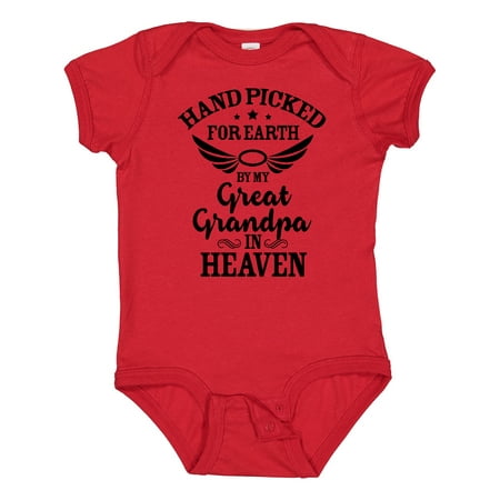 Inktastic Handpicked for Earth by My Great Grandpa in Heaven Gift Baby Boy or Baby Girl Bodysuit
Inktastic Handpicked for Earth by My Great Grandpa in Heaven Gift Baby Boy or Baby Girl Bodysuit
