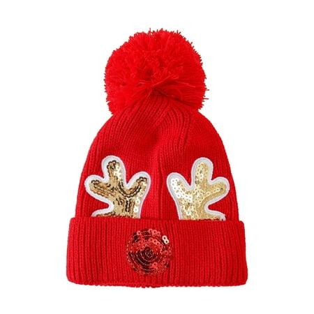 Dadaria Winter Hats for Girls 1-3Years Toddler Kids Christmas Winter Wool Knitted Hat Outdoor Keep Warm Cute Antlers Lacing Children Hat Red One Size Boys Girls
Dadaria Winter Hats for Girls 1-3Years Toddler Kids Christmas Winter Wool Knitted Hat Outdoor Keep Warm Cute Antlers Lacing Children Hat Red One Size Boys Girls