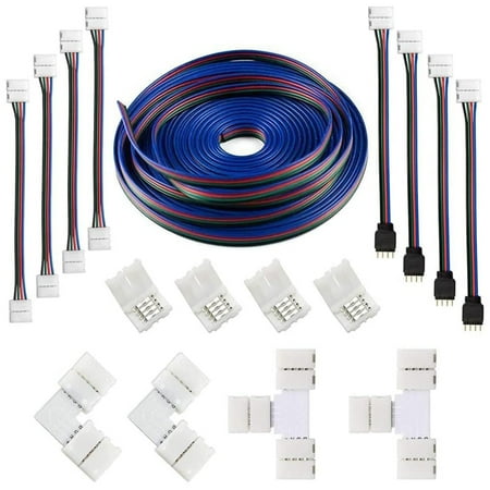 16.4FT(5M) 4-Pin RGB Extension Cable LED Strips Kits for 5050 Flexible RGB Light
16.4FT(5M) 4-Pin RGB Extension Cable LED Strips Kits for 5050 Flexible RGB Light