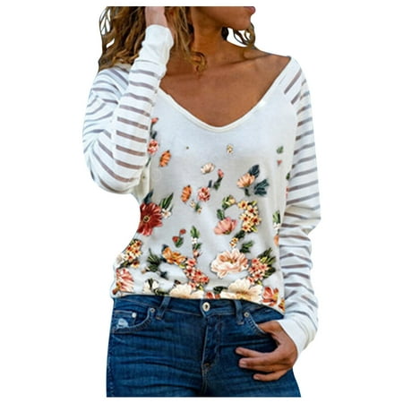 Pianpianzi Tucked Scrub Top plus Size Pullover Sweaters Long Pullover Women s Fashion Flower Print V-Neck Plus Size Long-Sleeve Tops Blouse
Pianpianzi Tucked Scrub Top plus Size Pullover Sweaters Long Pullover Women s Fashion Flower Print V-Neck Plus Size Long-Sleeve Tops Blouse