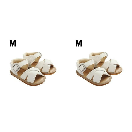 2pcs 1 Pair Baby Walking Sandals Newborn Babies Girls Non-slip Open Toe Design Sandals Leather Shoes White M
2pcs 1 Pair Baby Walking Sandals Newborn Babies Girls Non-slip Open Toe Design Sandals Leather Shoes White M