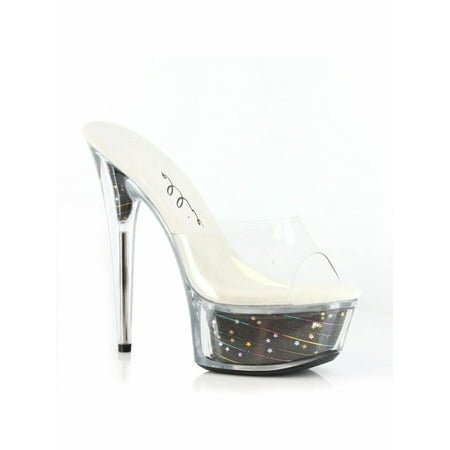 609-ESTRELLA 6 Heel Glitter Platform Sandal