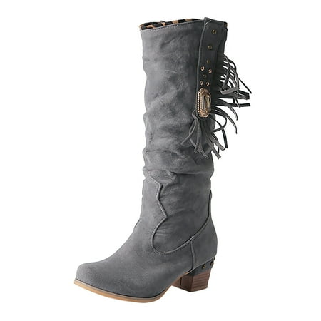 Mid-Calf Boots for Women Fringed Fashion Solid Boots Boots Color Thick Suede Rhinestone Women s Heel women s boots Flock Dress Sandals for Women Grey
Mid-Calf Boots for Women Fringed Fashion Solid Boots Boots Color Thick Suede Rhinestone Women s Heel women s boots Flock Dress Sandals for Women Grey