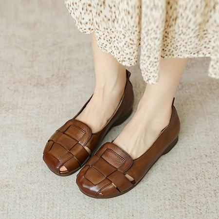 Women‘s Closed Toe Flat Loafers Lightweight Solid Color Slip-on Shoes Casual Retro Shoes
Women‘s Closed Toe Flat Loafers Lightweight Solid Color Slip-on Shoes Casual Retro Shoes