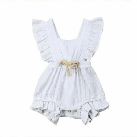 Newborn Baby Girls Clothing 100%Cotton Romper Bodysuit Jumpsuit Clothes 0-24M