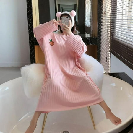 Sonbest Women Sexy Pajamas Cotton Round Neck Long Sleeve Nightdress Lingerie Cartoon Print Home Clothing Pink M
Sonbest Women Sexy Pajamas Cotton Round Neck Long Sleeve Nightdress Lingerie Cartoon Print Home Clothing Pink M