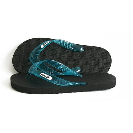 Locals Black with Turquoise Strap Slipper