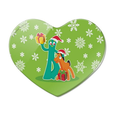 Gumby and Pokey Exchanging Gifts For Christmas Heart Acrylic Fridge Refrigerator Magnet
Gumby and Pokey Exchanging Gifts For Christmas Heart Acrylic Fridge Refrigerator Magnet