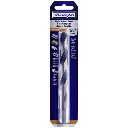 Vulcan Jobber Length Drill 1/2 In Dia X 6 In L 3/8 In Reduced Shank High Speed Steel
Vulcan Jobber Length Drill 1/2 In Dia X 6 In L 3/8 In Reduced Shank High Speed Steel