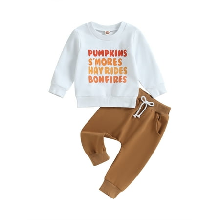 GXFC Toddler Boys Halloween Two Piece Outfits Kids Boys Long Sleeve Letter Print Sweatshirts+Elastic Pants Set Children Halloween Day Fall Clothes 2Pcs 0-4T
GXFC Toddler Boys Halloween Two Piece Outfits Kids Boys Long Sleeve Letter Print Sweatshirts+Elastic Pants Set Children Halloween Day Fall Clothes 2Pcs 0-4T