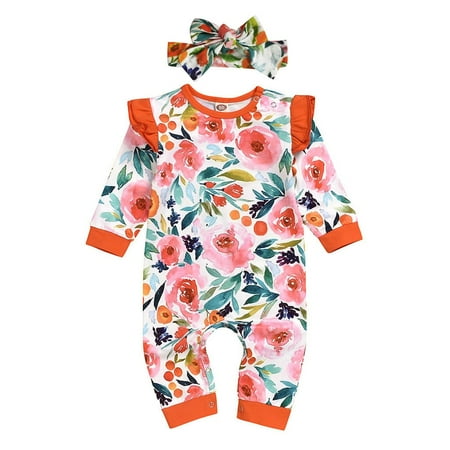Baby Girls Long Sleeve One-piece Dress Flying Sleeve Flower Print One-piece Dress with Headdress
Baby Girls Long Sleeve One-piece Dress Flying Sleeve Flower Print One-piece Dress with Headdress
