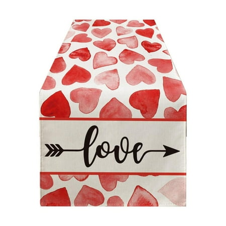 Valentine s Day Table Runner|Watercolor Heart Arrows Love Table Decor|Seasonal Anniversary Wedding Holiday Kitchen Dining Table Decoration for Indoor Outdoor Home Party Decor
Valentine s Day Table Runner|Watercolor Heart Arrows Love Table Decor|Seasonal Anniversary Wedding Holiday Kitchen Dining Table Decoration for Indoor Outdoor Home Party Decor