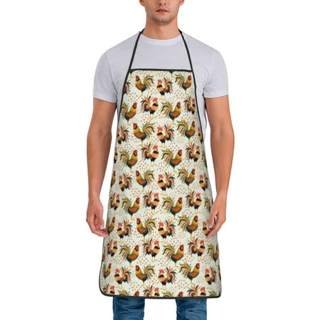 Wukai Colorful Roosters Print Aprons Adjustable Bib Aprons Cooking Kitchen Chef Apron for Women and Men
Wukai Colorful Roosters Print Aprons Adjustable Bib Aprons Cooking Kitchen Chef Apron for Women and Men