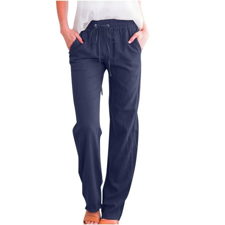 Lounge Pants with Drawstring Womens Summer Casual Cotton Linen Pants Relaxed Fit Solid Color Comfy Pajama Pants
Lounge Pants with Drawstring Womens Summer Casual Cotton Linen Pants Relaxed Fit Solid Color Comfy Pajama Pants