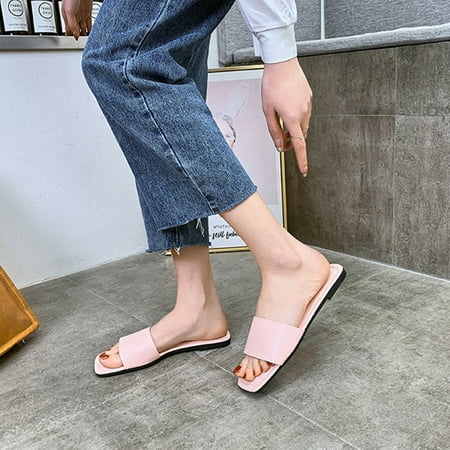 Slippers for Women Gnobogi Womens Summer Fashion Solid Color Slippers Square Head Flat Multicolour Casual Slippers
Slippers for Women Gnobogi Womens Summer Fashion Solid Color Slippers Square Head Flat Multicolour Casual Slippers