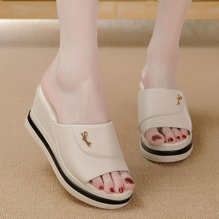 〖Yilirongyumm〗 Beige 37 Sandals Women Fashion Summer Women Sandals Wedge Heel Thick Sole Fish Mouth Solid Color Casual
〖Yilirongyumm〗 Beige 37 Sandals Women Fashion Summer Women Sandals Wedge Heel Thick Sole Fish Mouth Solid Color Casual