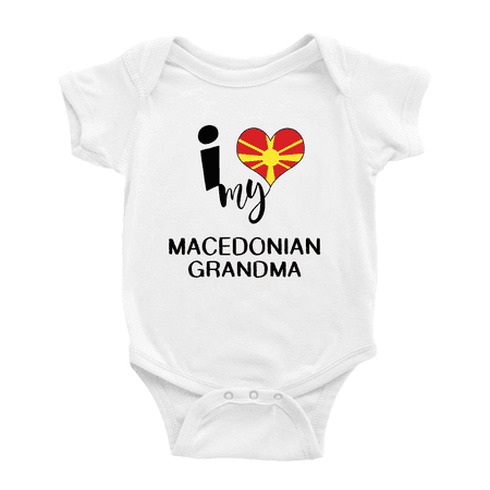I Heart My Macedonian Grandma Macedonia Love Flag Newborn Clothes Outfits (White 0-3 Months)
I Heart My Macedonian Grandma Macedonia Love Flag Newborn Clothes Outfits (White 0-3 Months)