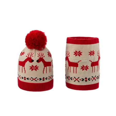 Binpure Baby Christmas Hat with Knitted Bib Cartoon Pattern Pom Winter Warm Accessory
Binpure Baby Christmas Hat with Knitted Bib Cartoon Pattern Pom Winter Warm Accessory