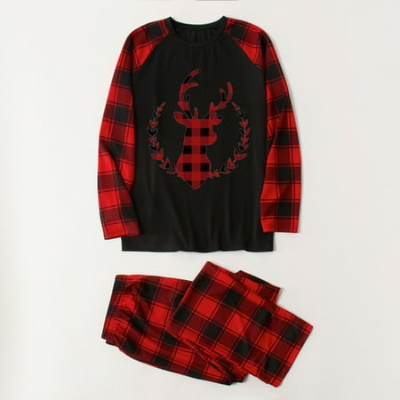 Leutsin Parent-child Attire Christmas Suits Patchwork Plaid Printed Homewear Round Neck Long Sleeve Pajamas Two-piece Sets
Leutsin Parent-child Attire Christmas Suits Patchwork Plaid Printed Homewear Round Neck Long Sleeve Pajamas Two-piece Sets