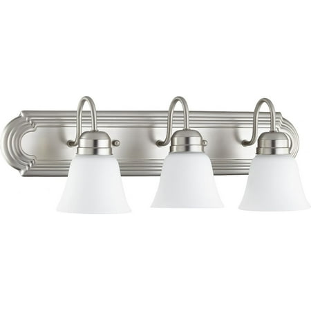 3 Light Vanity Light in Bailey Street Home Home Collection Style 24 inches Wide By 8 inches High-Satin Nickel Finish-Satin Opal Glass Color Bailey
3 Light Vanity Light in Bailey Street Home Home Collection Style 24 inches Wide By 8 inches High-Satin Nickel Finish-Satin Opal Glass Color Bailey