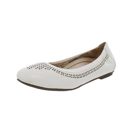 Vionic Womens Whisper Leather Perforated Ballet Flats