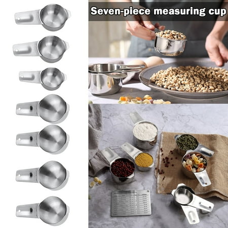 BuleStore Stainless Steel Measuring Cup 7-Piece Set Graduated Measuring Cup And Measuring Spoon Set
BuleStore Stainless Steel Measuring Cup 7-Piece Set Graduated Measuring Cup And Measuring Spoon Set