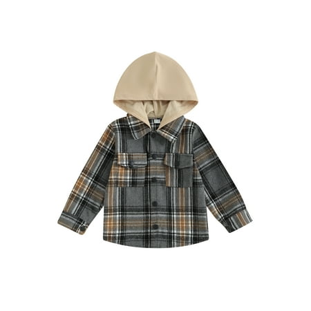 Bslissey Toddler Baby Boys Button Hooded Flannel Shirts Long Sleeve Plaid Print Lapel Hoodies Jacket Infant Casual Shacket Coat Spring Fall Outerwear 6 Months-4 Years
Bslissey Toddler Baby Boys Button Hooded Flannel Shirts Long Sleeve Plaid Print Lapel Hoodies Jacket Infant Casual Shacket Coat Spring Fall Outerwear 6 Months-4 Years