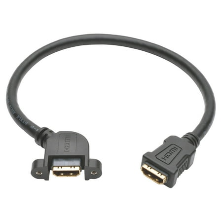 Tripp Lite Hi-speed Hdmi Cable W Ethernet Video & Audio Panel Mount F\/f 1' - Hdmi For Chromebook, Patch Panel, Home Theater System, Audio\/video Device, Blu-ray Player, Digital Camera (p569-001-ff-apm)