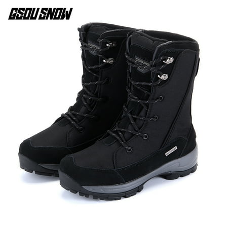 Women s Outdoor Warm Plush Snow Boots Winter Waterproof Non-slip Mid Calf Boots Women s Footwear
