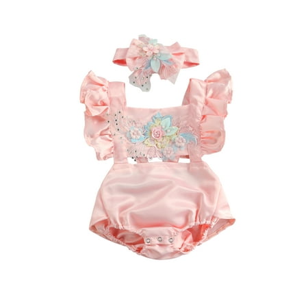 TheFound 2Pcs Newborn Infant Baby Girls Romper Backless Ruffle Sleeve Jumpsuit Bodysuit Embroidery Headband Outfits
TheFound 2Pcs Newborn Infant Baby Girls Romper Backless Ruffle Sleeve Jumpsuit Bodysuit Embroidery Headband Outfits